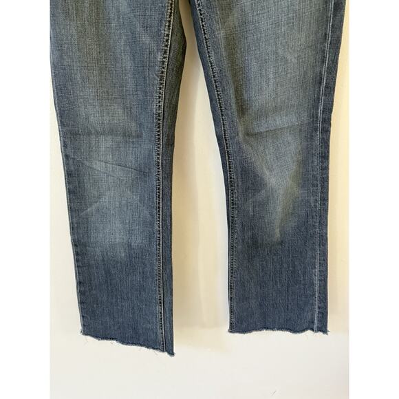 J Crew Raw Hem Womens Jeans Size 29 Cotton Straight Med Wash Blue Casual Pockets - Picture 2 of 13